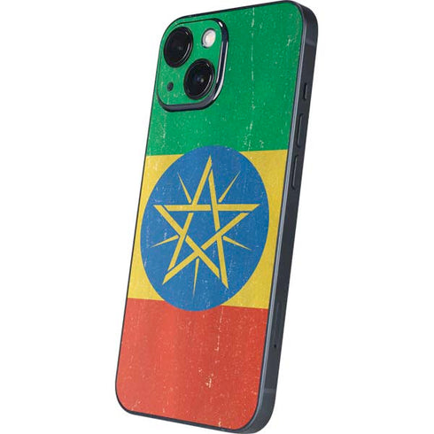Ethiopia Flag Distressed iPhone 13 Mini Skin